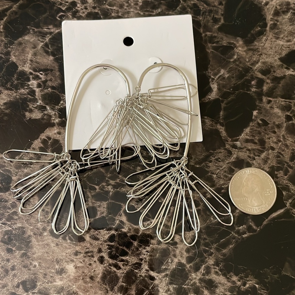Silver Drop Earrings - Picture 11 of 13